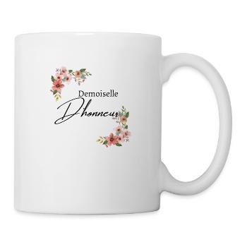 Demoiselle d’honneur floral - Mug blanc - blanc - Droite