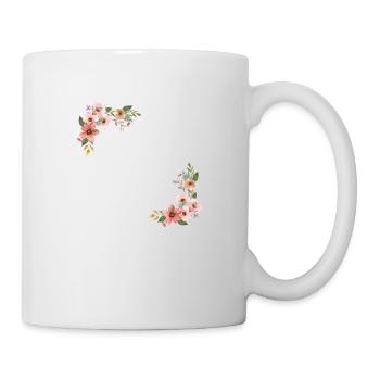Team de la mariée floral - Mug blanc - blanc - Droite