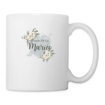 Team de la mariée floral - Mug blanc - blanc - Droite