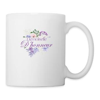 Demoiselle d’honneur floral - Mug blanc - blanc - Droite