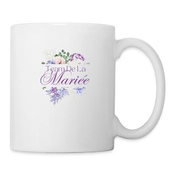Team de la mariée floral - Mug blanc - blanc - Droite