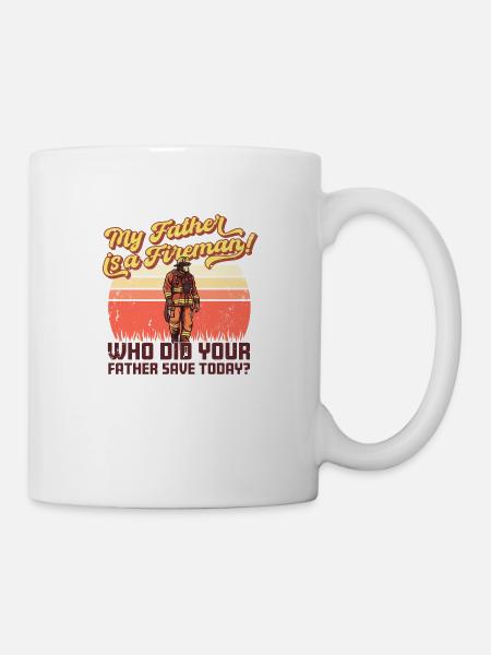 My father is a firefighter! - Mug - white