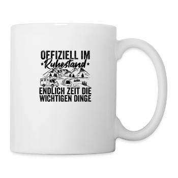 offiziell im ruhestand Wohnwagen Rente Camping - Tasse - Weiß - Rechts