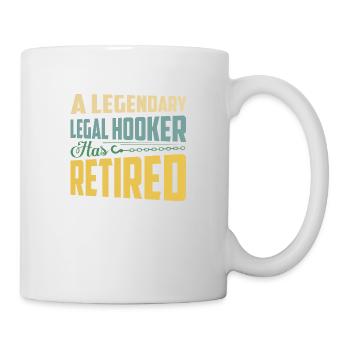 Un avocat légendaire a pris sa retraite de dépanneuse - Mug blanc - blanc - Droite