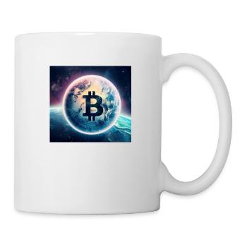 Bitcoin discovers space - Mug - white - Right