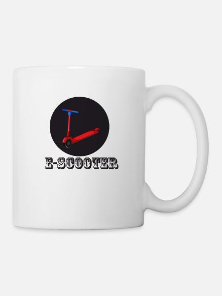 E-Scooter Roller Scooter - Tasse - Weiß