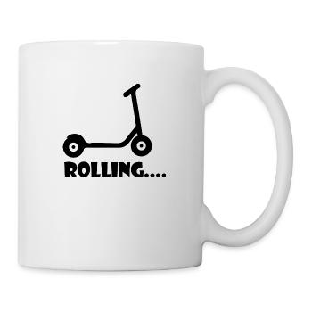E-Scooter Roller Scooter - Tasse - Weiß - Rechts