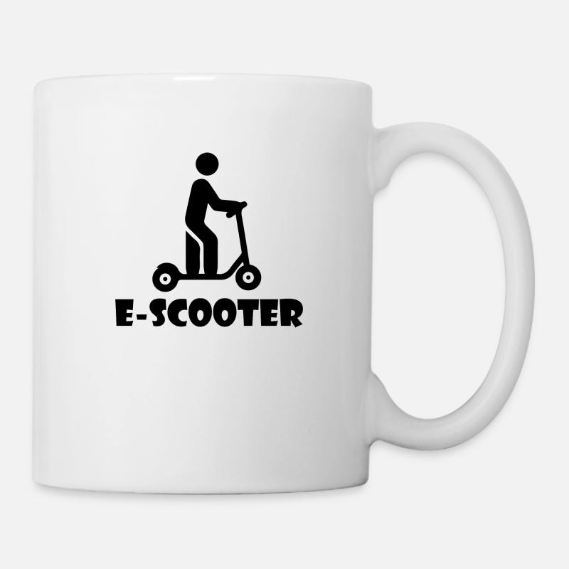 Roller Scooter E-Scooter - Tasse - Weiß