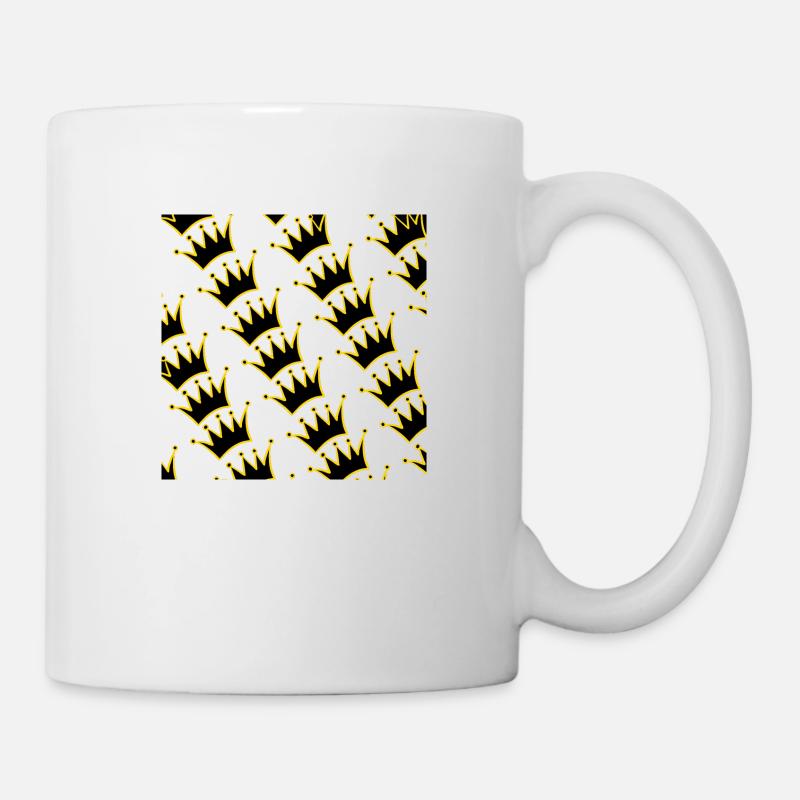 Design with many crowns - Mug - white
