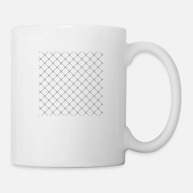 Design mit vielen schwarzen X - Tasse - Weiß