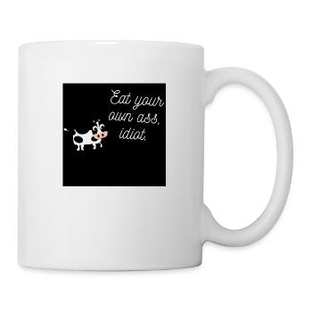 Cow with a provocative slogan - Mug - white - Right