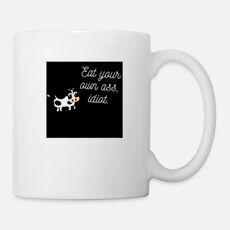 Cow with a provocative slogan - Mug - white