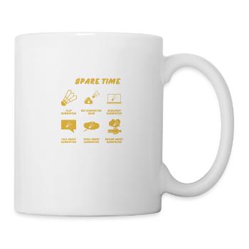 BADMINTON IN SPARE TIME - Mug - white - Right