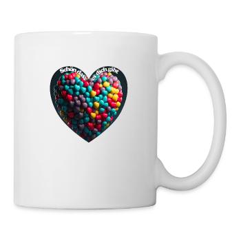 Schön, dass es dich gibt sagen sich Liebende - Tasse - Weiß - Rechts