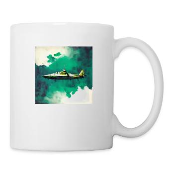 Space submarine fighter jet - Mug - white - Right