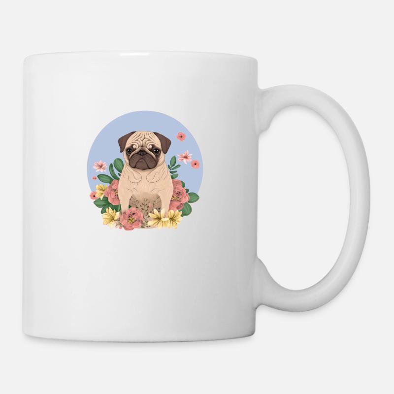 Mops - Tasse - Weiß