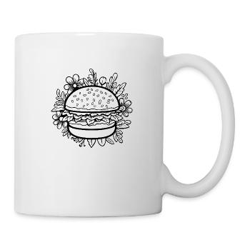 hamburgers, fast food, barbecues, cheeseburgers - Mug - white - Right