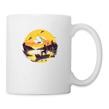 Der Fischer mit dem Hut - Tasse - Weiß - Rechts