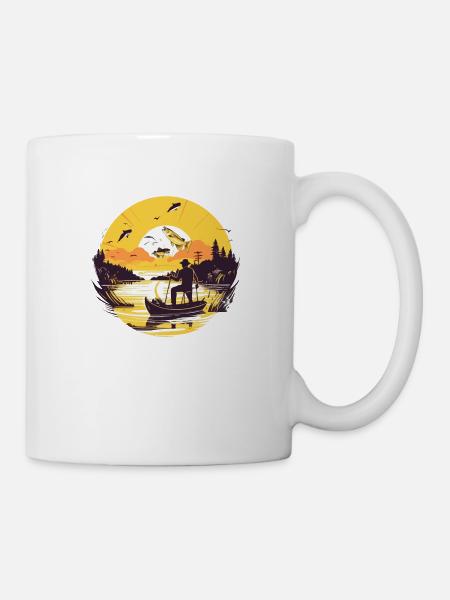 Le pêcheur au chapeau - Mug blanc - blanc