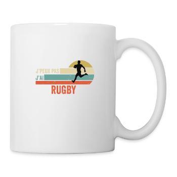 Je Peux Pas J'ai Rugby idée cadeau rugby - Mug blanc - blanc - Droite