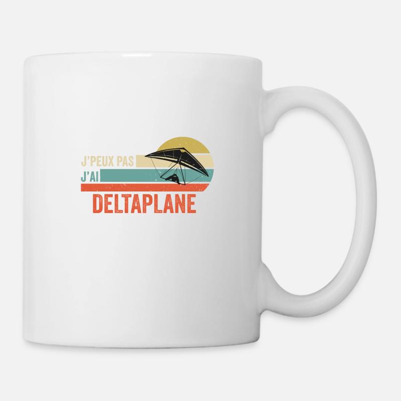 je peux pas j'ai deltaplane idée cadeau deltaplane - Mug blanc - blanc
