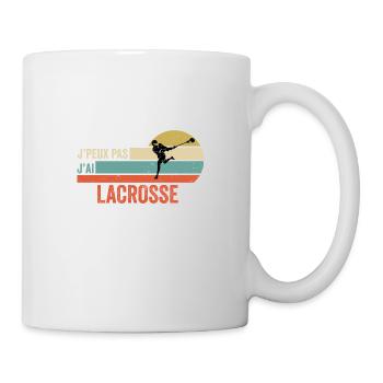 Je peux pas j'ai lacrosse idée cadeau lacrosse - Mug blanc - blanc - Droite