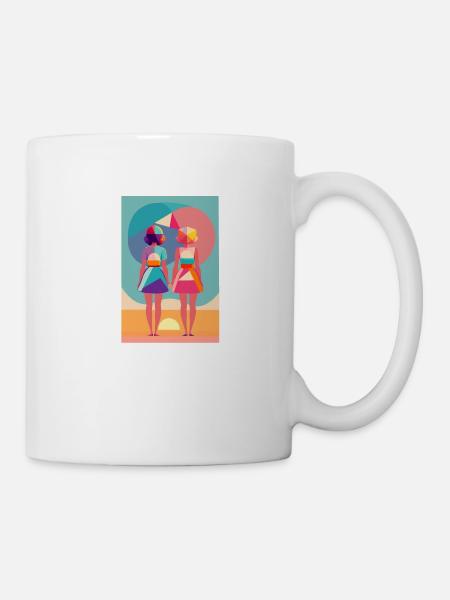 L’amour au coucher du soleil - Mug blanc - blanc