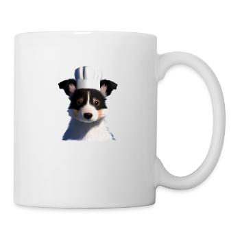 Border Collie Chef’s Hat Dogs Cooks Dog Lovers - Mug blanc - blanc - Droite