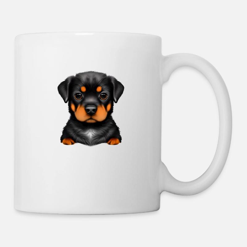 Rottweiler Hund Rottweilerwelpe Hunde Hundewelpe - Tasse - Weiß