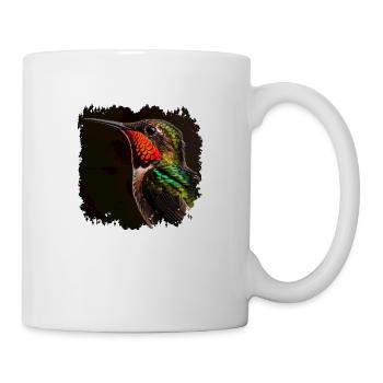 Kolibris sind bekannt für ihre irisierenden Federn - Tasse - Weiß - Rechts