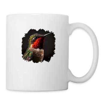 Kolibris sind für ihre bunten Federn bekannt - Tasse - Weiß - Rechts