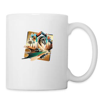 abstract uae in the future cartoon - Mug - white - Right