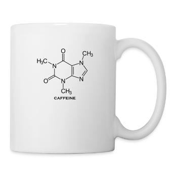 Koffein Strukturformel - Tasse - Weiß - Rechts