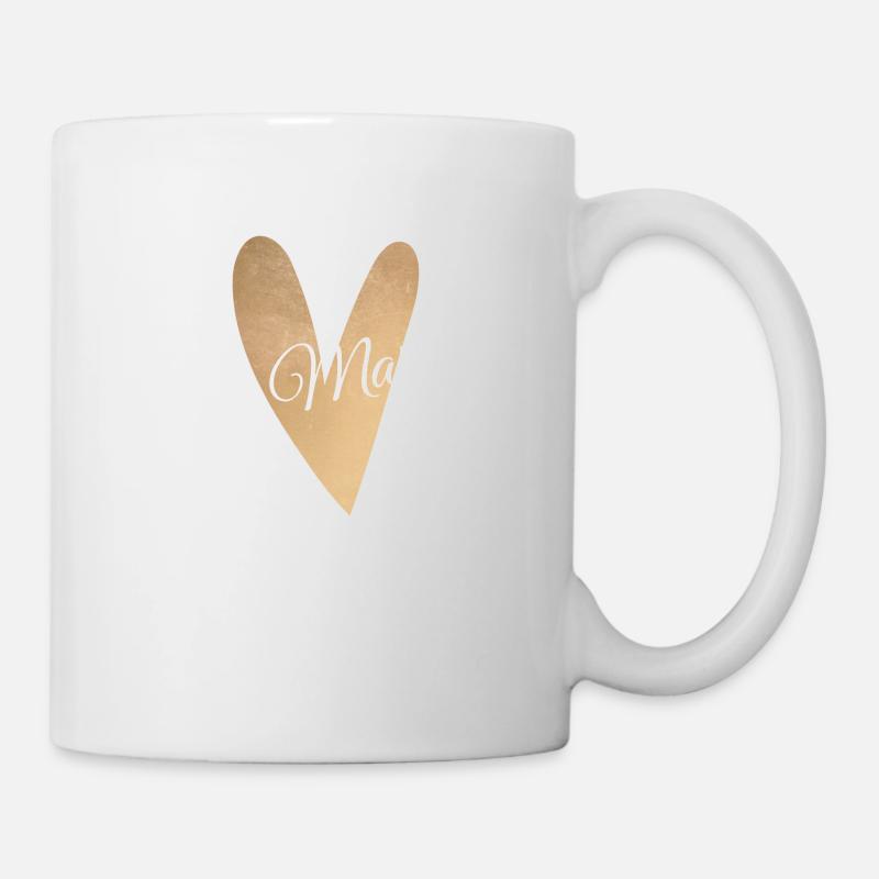 La mariée coeur doré - Mug blanc - blanc