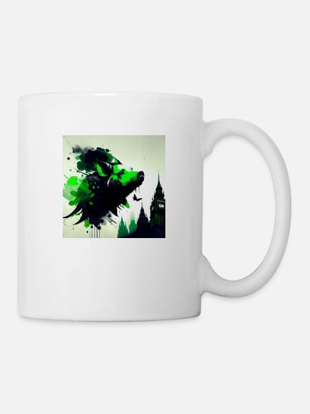 The Green Pig in London - Mug - white