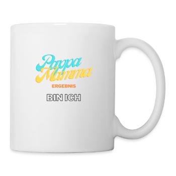 Mamma Pappa das Ergebnis bin ich - Tasse - Weiß - Rechts