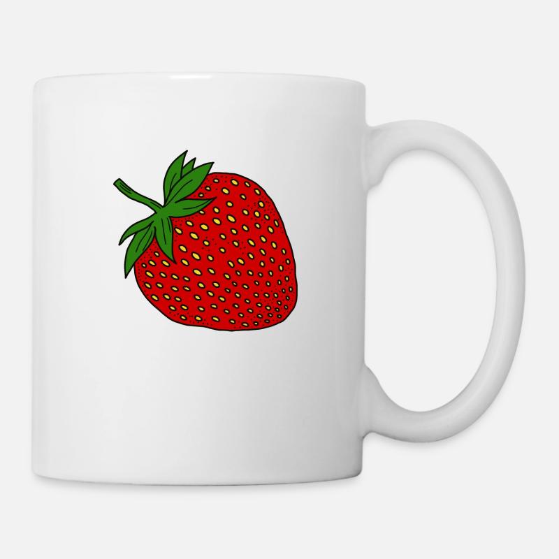 Erdbeere - Tasse - Weiß