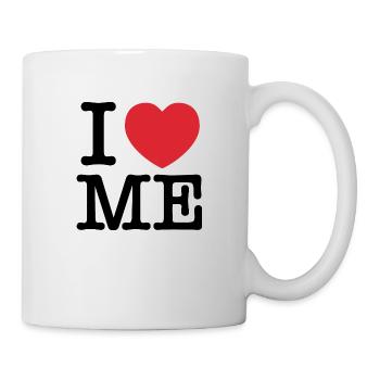 Ich liebe mich Ich | Ich herze mich - Tasse - Weiß - Rechts