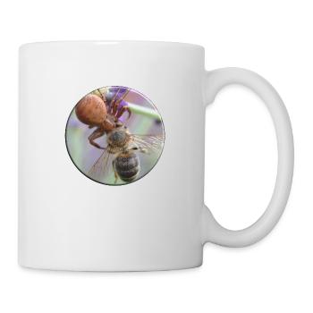 Fressen und gefressen werden ist natürlich - Tasse - Weiß - Rechts