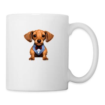 Dogs Dachshund with suit Dog Dachshund puppy - Mug - white - Right