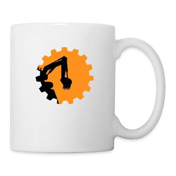Excavator Excavator Shovel Excavator Driver Construction Site - Mug - white - Right