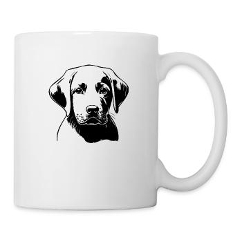 Labrador Retriever Welpe - Tasse - Weiß - Rechts