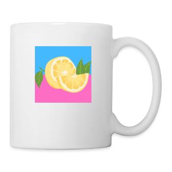 Pink and blue lemon - Mug - white - Right