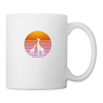 Retro sunset gazelles - Mug - white - Right