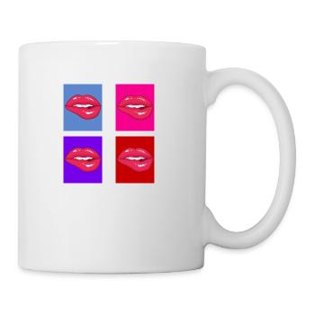 Retro-Lippen - Tasse - Weiß - Rechts