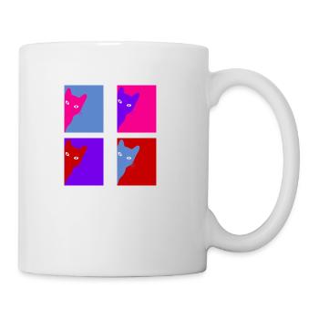 Chat retro - Mug blanc - blanc - Droite