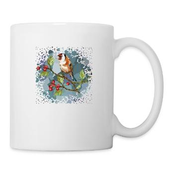 Bunter Vogel - Tasse - Weiß - Rechts