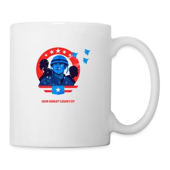 Thank You For Protecting Our Great Country Patriot - Mug blanc - blanc - Droite