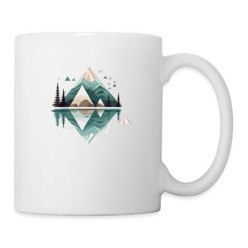 Montagnes minimalistes - Mug blanc - blanc - Droite