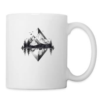 Montagnes minimalistes - Mug blanc - blanc - Droite